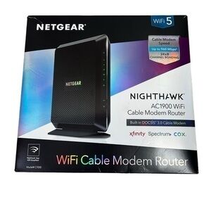 Netgear Wifi 5 Nighthawk AC1900 Wifi Cable Modem Router C7000-100NAS
